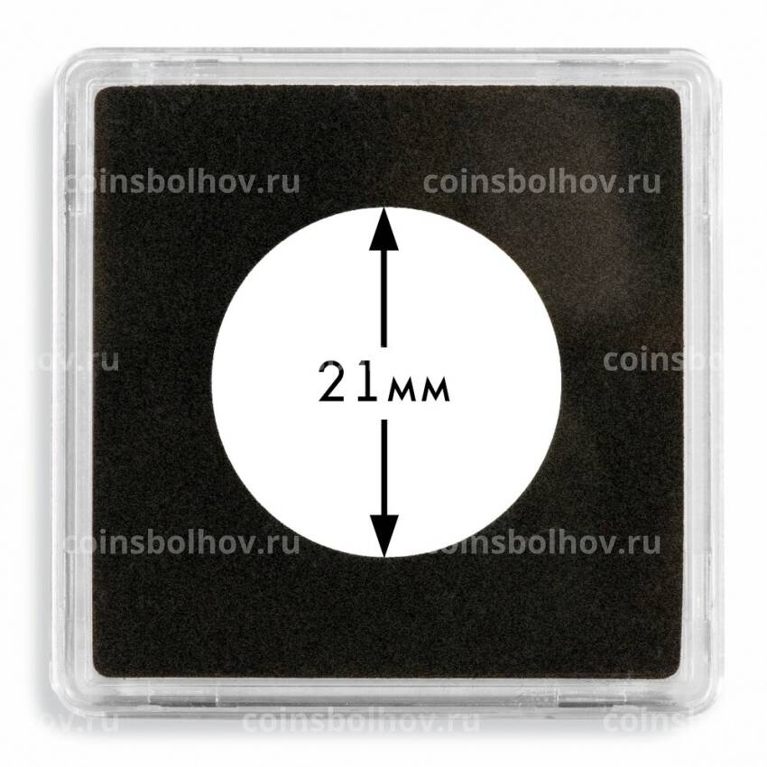 Капсула квадратная «QUADRUM» для монет диаметром 21 мм LEUCHTTURM 309032