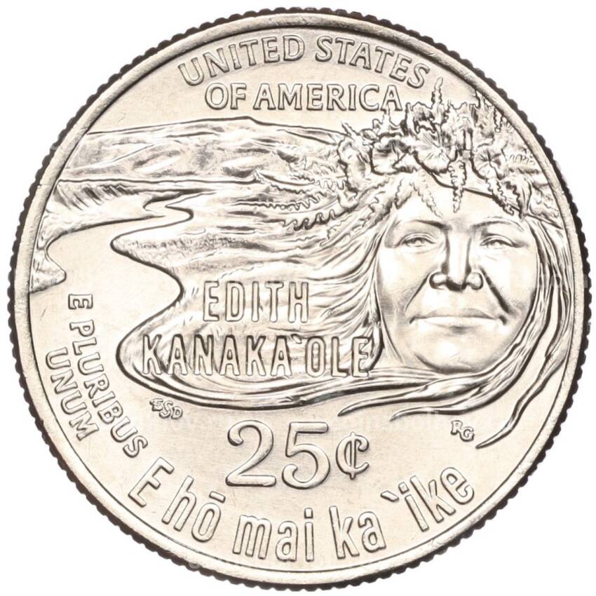 Монета  1/4 доллара (25 центов) 2023 года Р США «Американские женщины — Эдит Канакаоле»