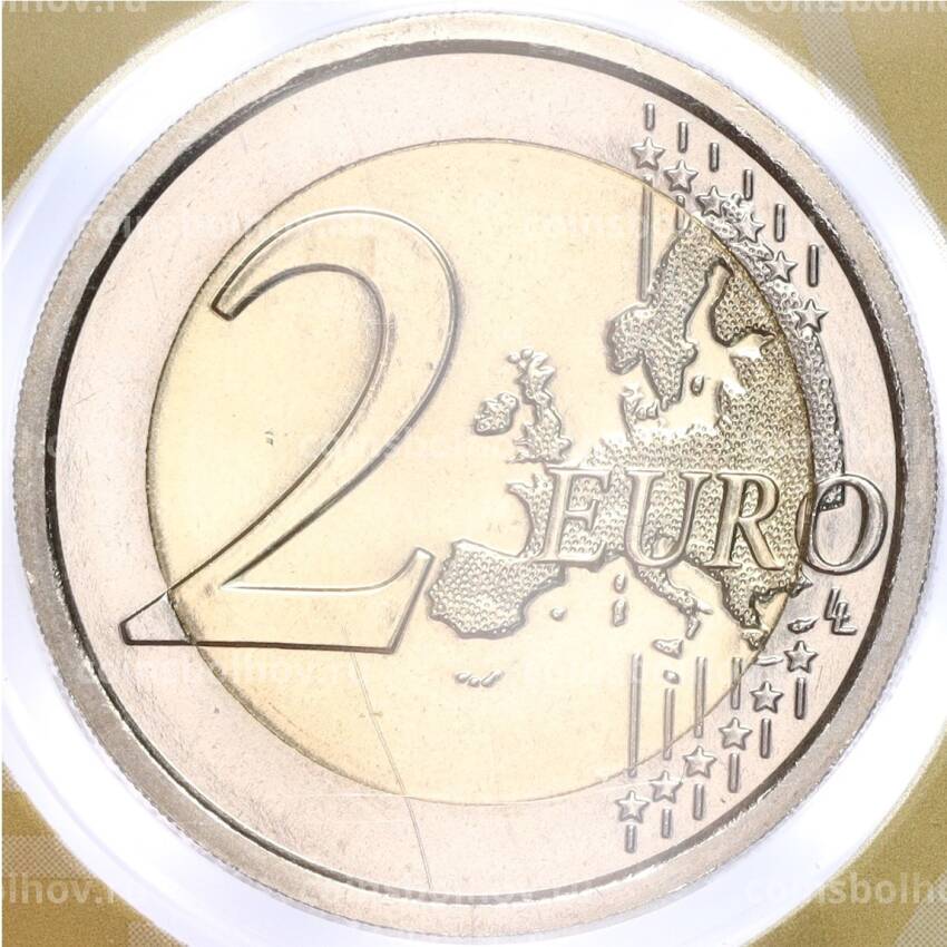 Монета 2 евро 2023 года Сан-Марино —  500 лет со дня смерти Пьетро Перуджино (в блистере) (вид 2)