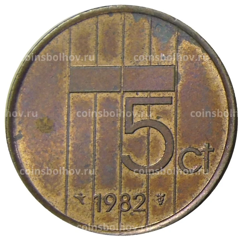 Монета 5 центов 1982 года Нидерланды