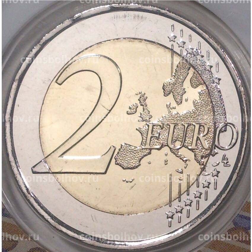 Монета 2 евро 2020 года Андорра —  XXVII Иберо-американский саммит в Андорре (в блистере) (вид 4)