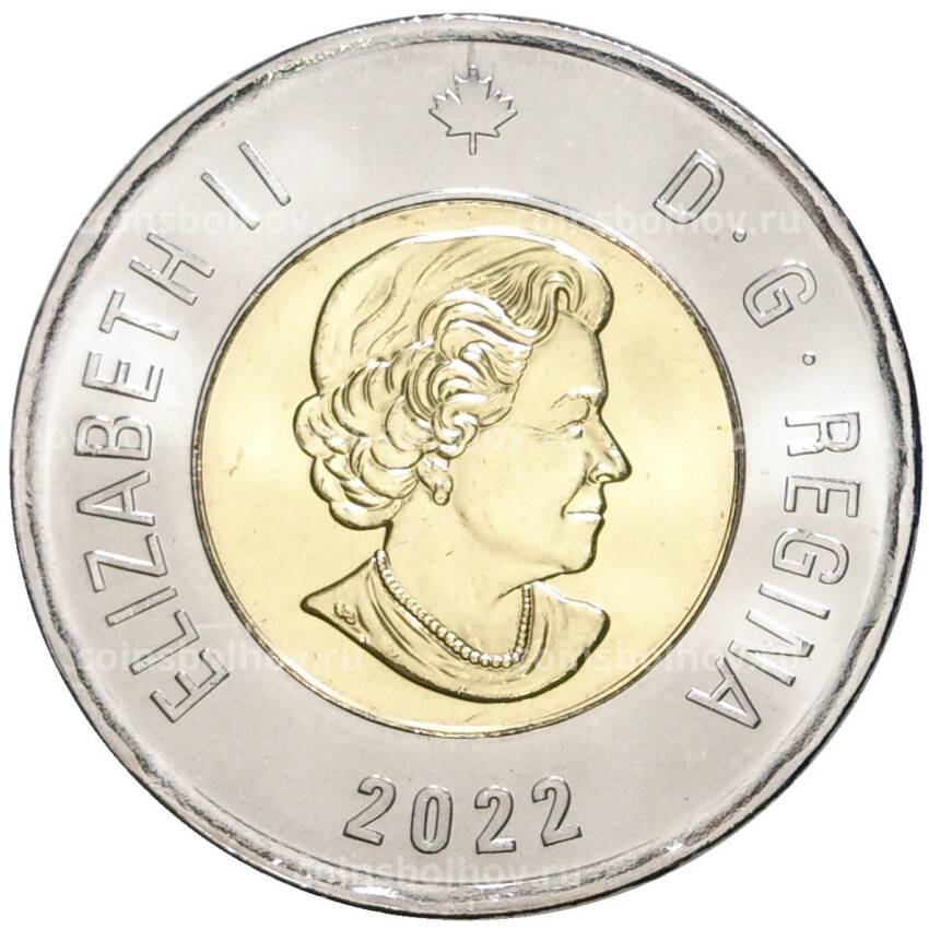 Монета 2 доллара 2022 года Канада —  50 лет Суперсерии СССР — Канада (вид 2)