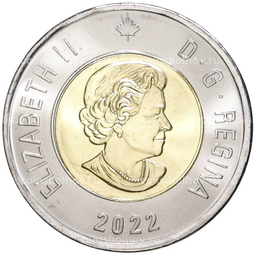 Монета 2 доллара 2022 года Канада —  50 лет Суперсерии СССР — Канада (цветная) (вид 2)