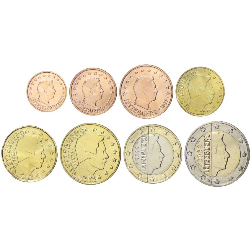 Годовой набор монет евро 2022 года Люксембург 