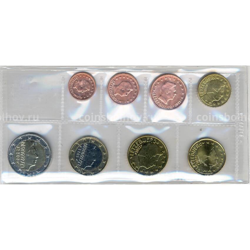 Годовой набор монет евро 2022 года Люксембург  (вид 3)