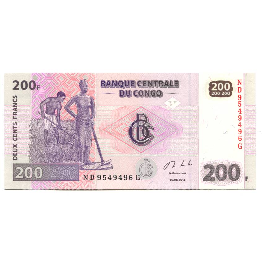 Банкнота 200 франков 2013 года Конго