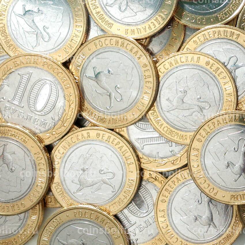 Монета 10 рублей 2013 года Республика Северная Осетия-Алания — Гурт от 25 р. Сочи (180 рифов) (вид 4)