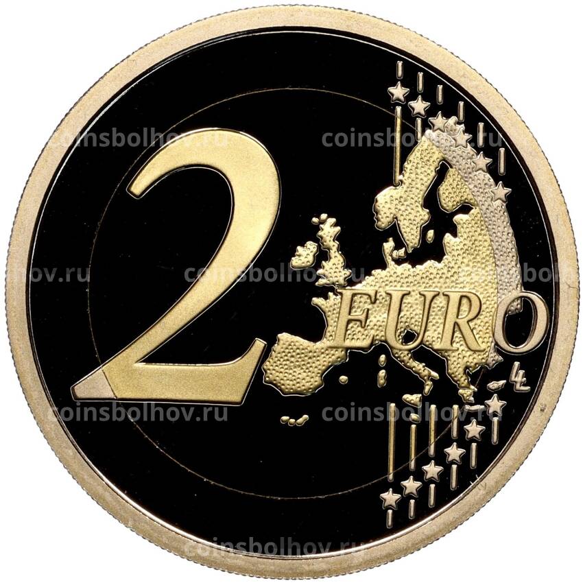 Монета 2 евро 2019 года Ватикан «90 лет со дня основания города-государства Ватикан» (в подарочной коробке) (вид 2)