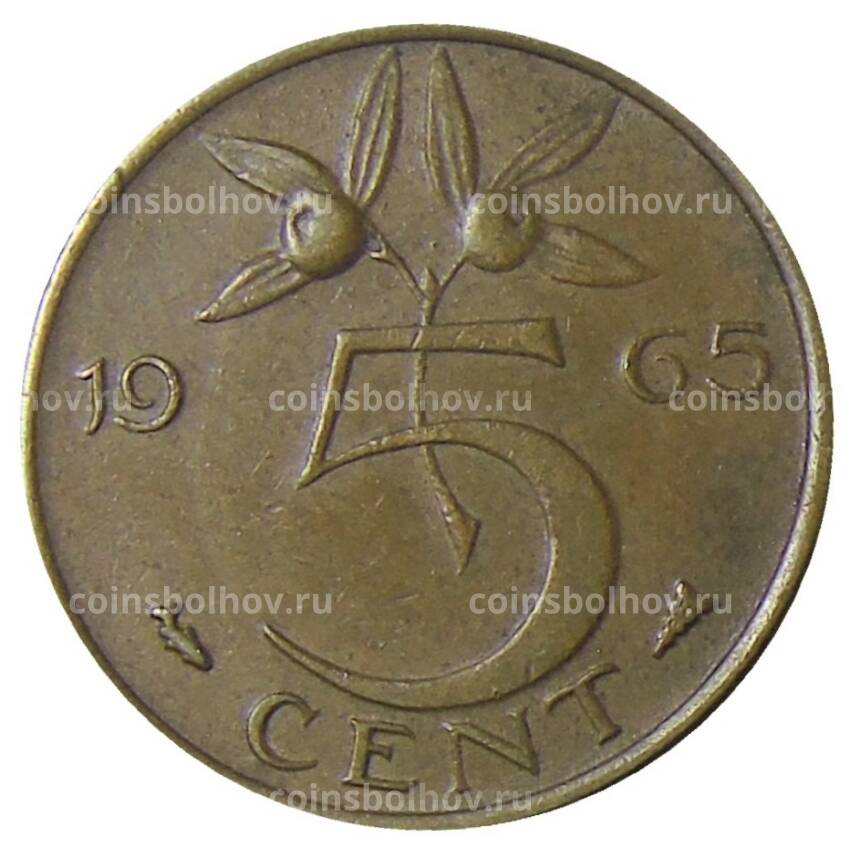 Монета 5 центов 1965 года Нидерланды