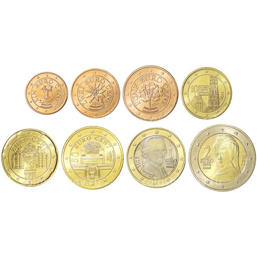 Годовой набор монет евро 2011 года Австрия