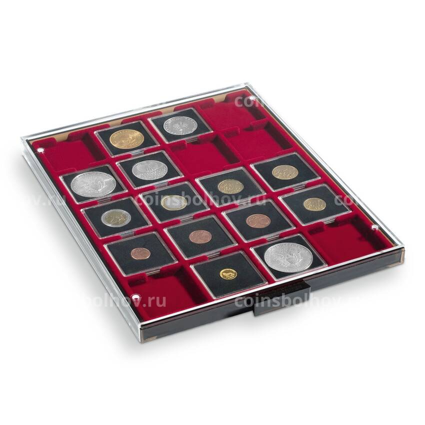 Кассета на 20 ячеек для хранения и презентации монет в капсулах «QUADRUM» до 50 мм MB (LEUCHTTURM 310511) (вид 2)