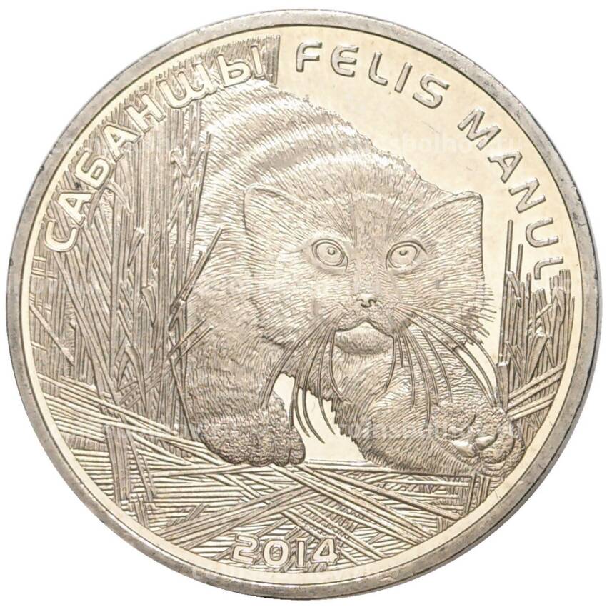 Монета 50 тенге 2014 года Казахстан — Манул