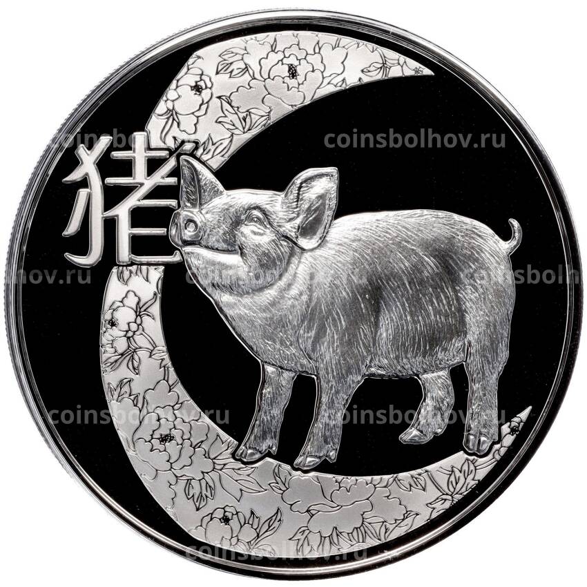 Монета 3000 риелей 2019 года Камбоджа «Китайский гороскоп — Год свиньи»