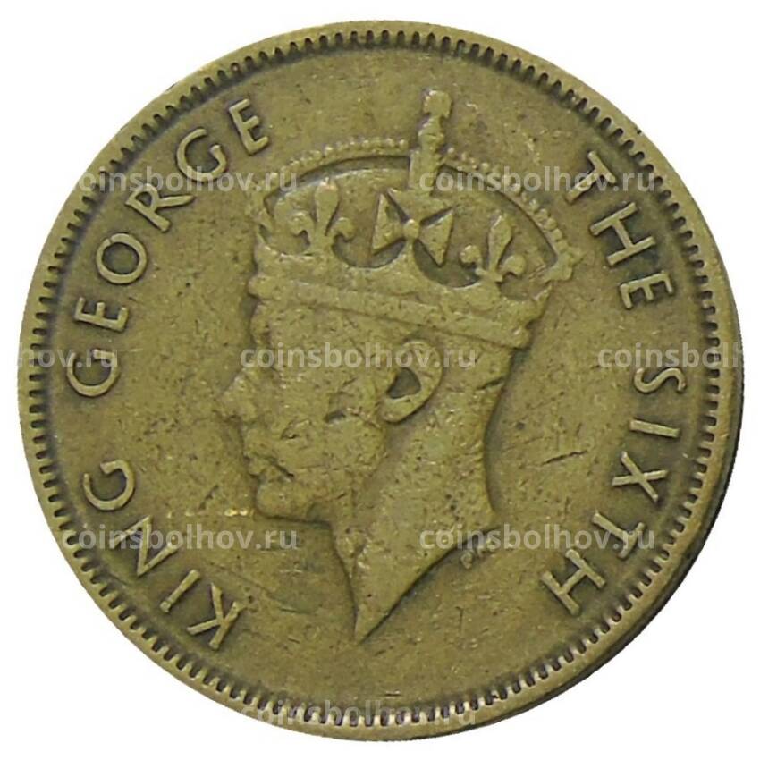 Монета 10 центов 1949 года Гонконг (вид 2)