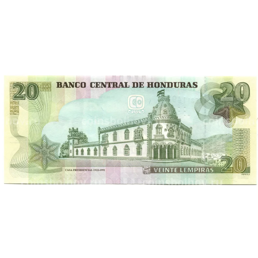 Банкнота 20 лемпир 2019 года Гондурас (вид 2)