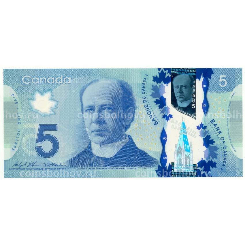 Банкнота 5 долларов года Канада