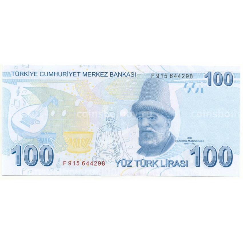 Банкнота 100 лир 2009 года Турция (вид 2)