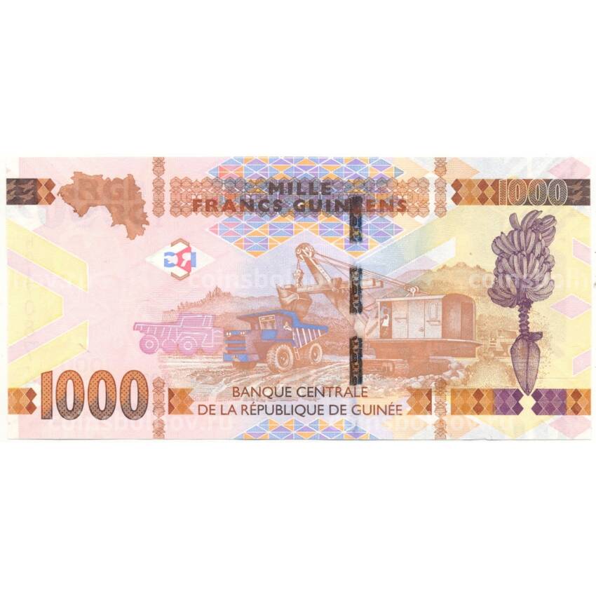 Банкнота 1000 франков 2022 года Гвинея (вид 2)