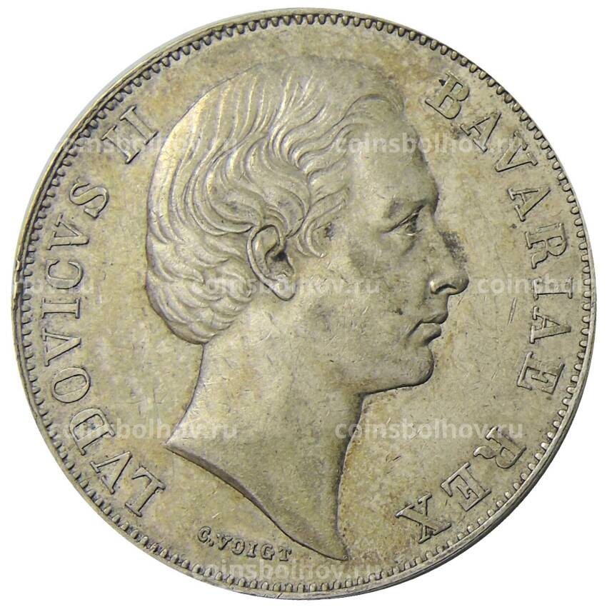 Монета 1 талер 1866 года Германские государства — Бавария (вид 2)