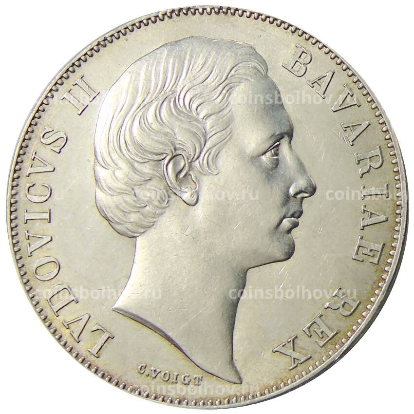 Монета 1 талер 1871 года Германские государства —  Бавария (вид 2)
