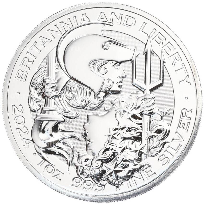 Монета 2 фунта 2024 года Великобритания «Британия и Свобода»