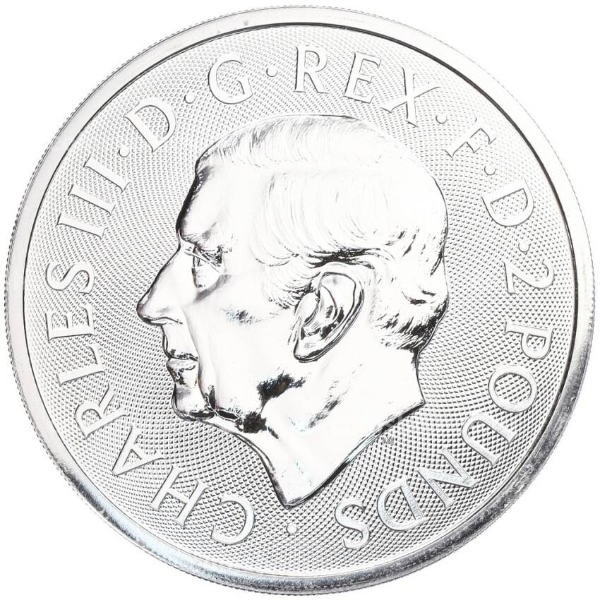 Монета 2 фунта 2024 года Великобритания «Британия и Свобода» (вид 2)
