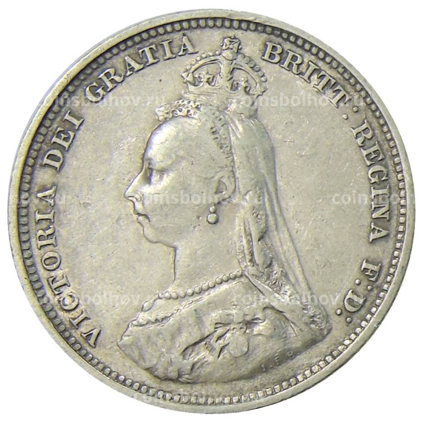 Монета 1 шиллинг 1888 года Великобритания