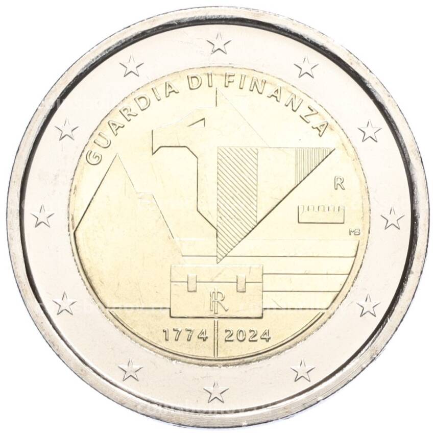 Монета 2 евро 2024 года Италия «250 лет финансовой гвардии»
