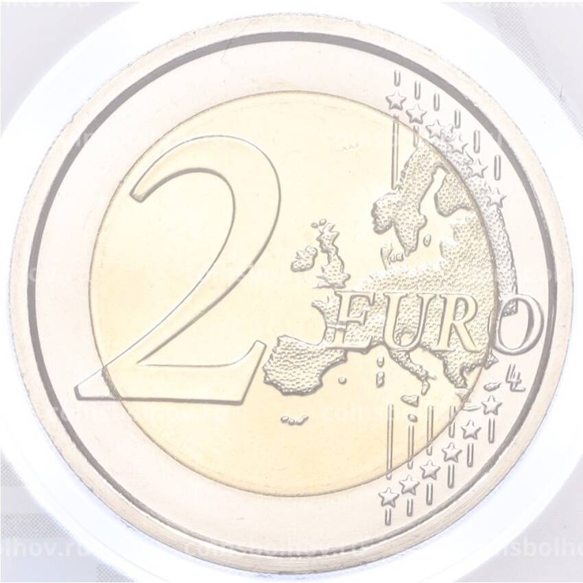 Монета 2 евро 2024 года Сан-Марино «50 лет Декларации гражданских прав и основополагающих принципов правовой системы Сан-Марино» (в буклете) (вид 2)