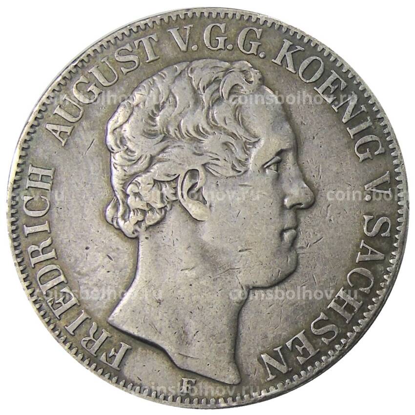 Монета 2 талера 1851 года F Германские государства — Саксония