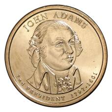 Монета 1 доллар 2007 года P Джон Адамс 2-й президент США (аверс)