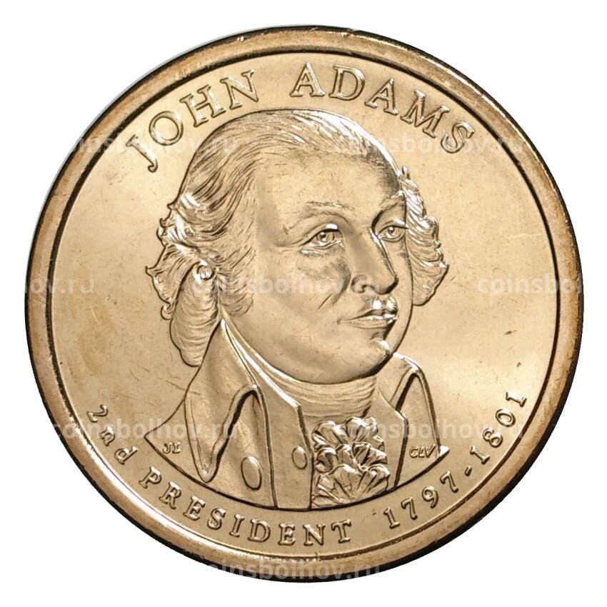 Монета 1 доллар 2007 года P Джон Адамс 2-й президент США