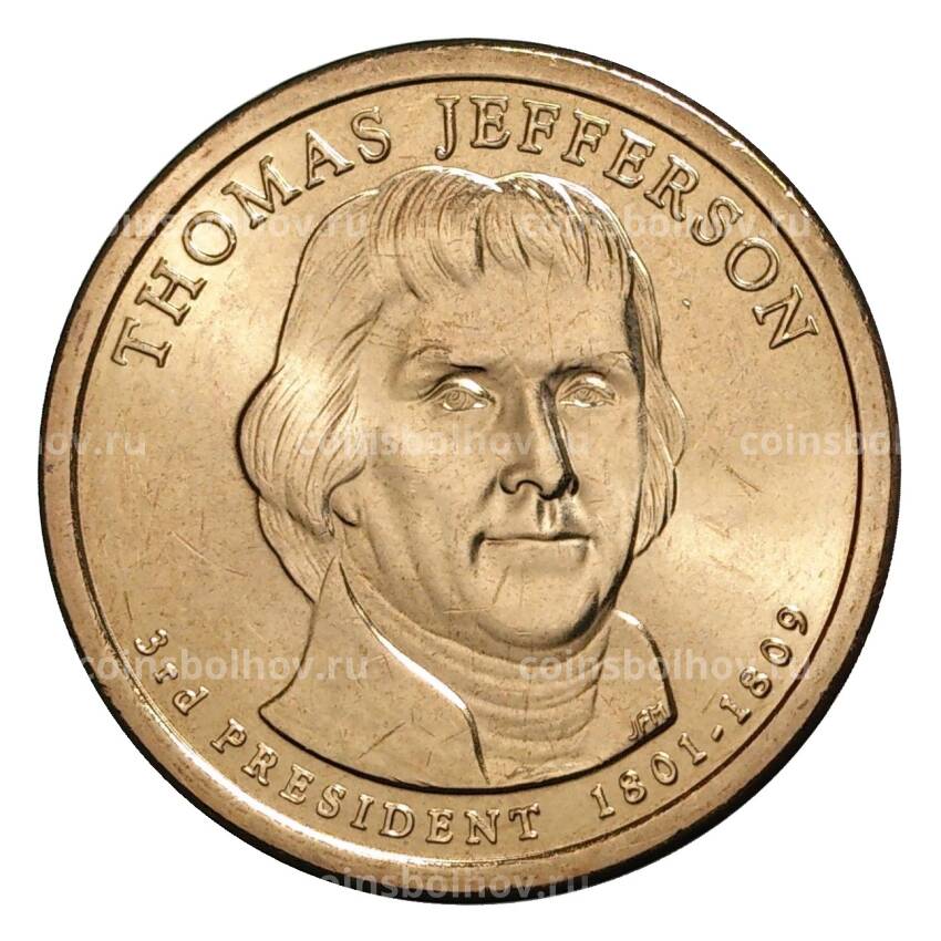 Монета 1 доллар 2007 года P Томас Джефферсон 3-й президент США