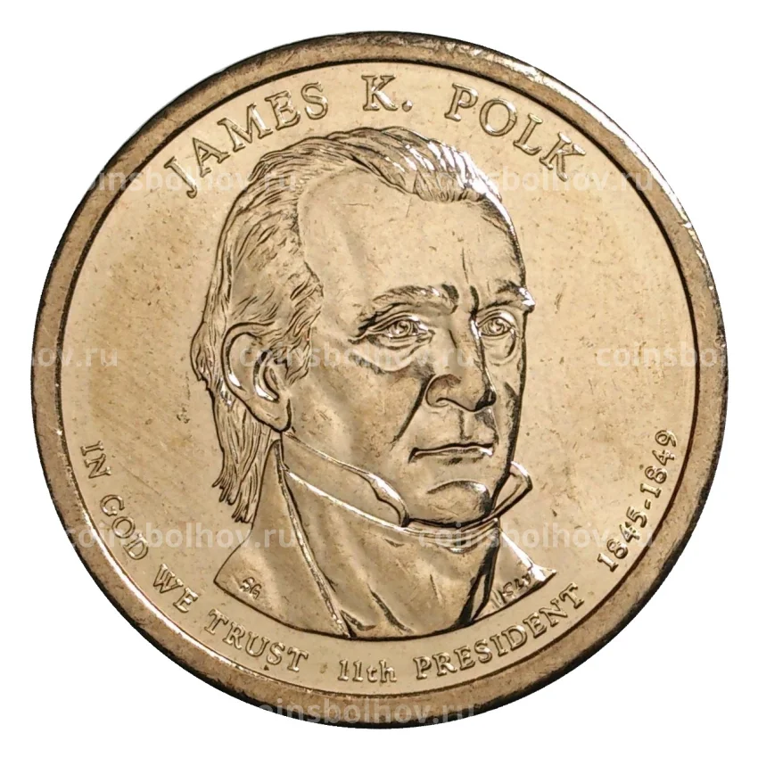 Монета 1 доллар 2009 года P Джеймс Полк 11-й президент США