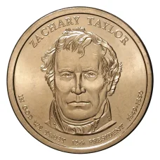 Монета 1 доллар 2009 года P Закари Тейлор 12-й президент США (аверс)