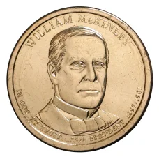 Монета 1 доллар 2013 года P Уильям Мак-Кинли 25-й президент США (аверс)