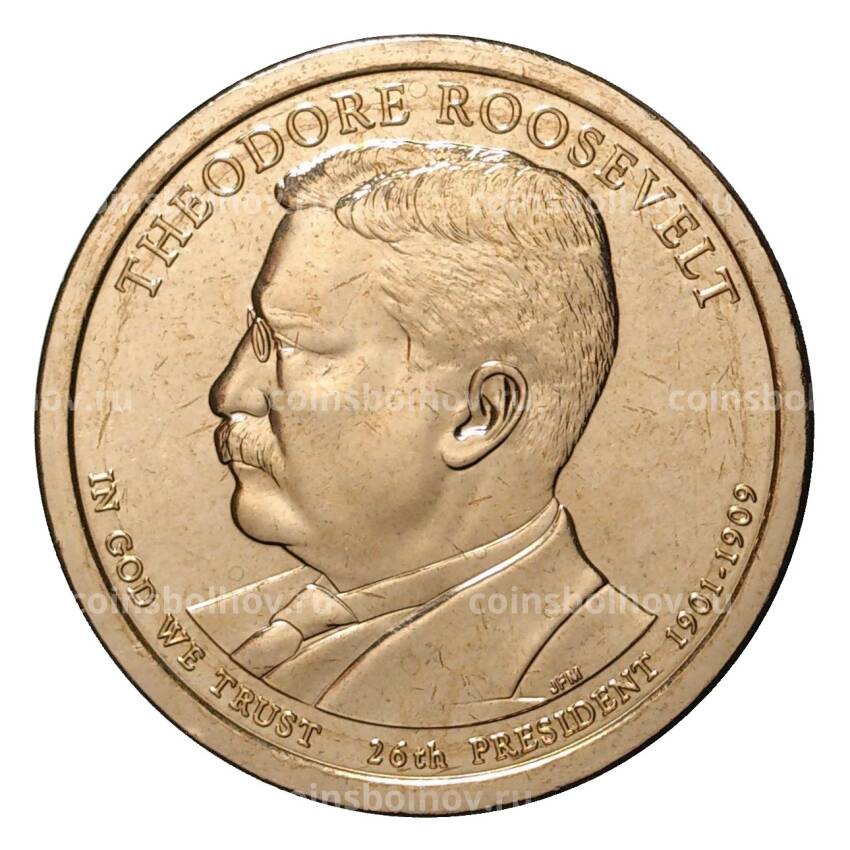 Монета 1 доллар 2013 года P Теодор Рузвельт 26-й президент США