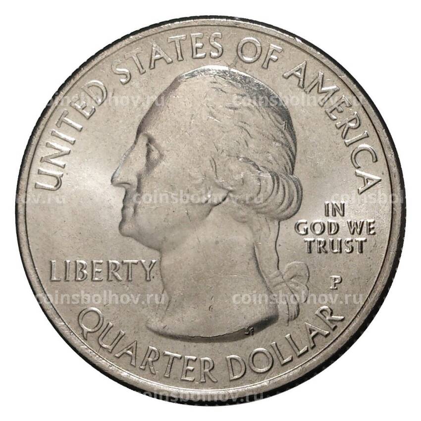 Монета 25 центов 2010 года P №1 Национальный парк Хот-Спрингс (вид 2)