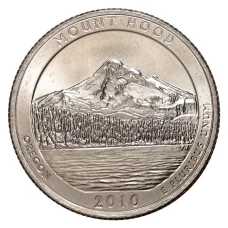 Монета 25 центов 2010 года  P №5 Национальный лес Маунд Худ (аверс)