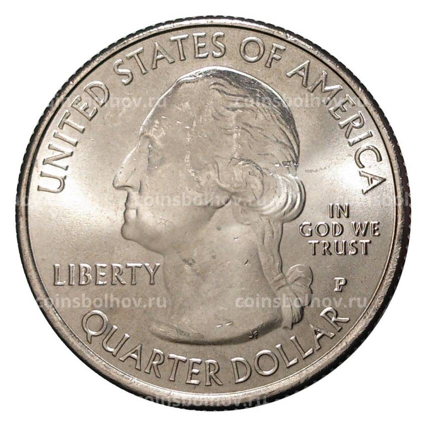 Монета 25 центов 2010 года  P №5 Национальный лес Маунд Худ (вид 2)