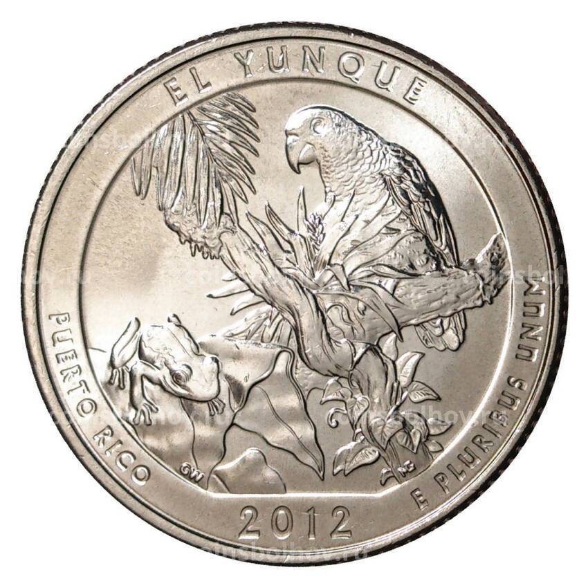 Монета 25 центов 2012 года  P №11 Национальный лес Эль-Юнке