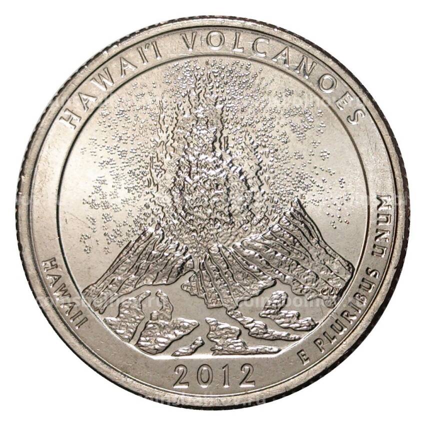 Монета 25 центов 2012 года  P №14 Национальный парк Гавайские вулканы