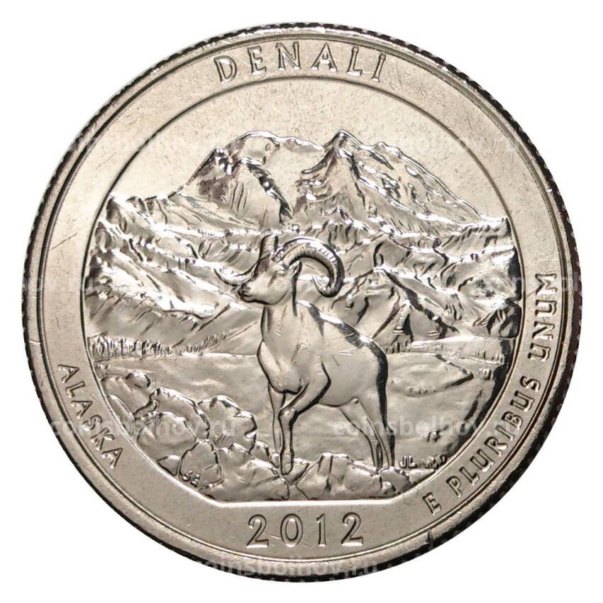 Монета 25 центов 2012 года  P №15 Национальный парк Денали