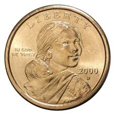 Монета 1 доллар 2000 года Сакагавея «Парящий Орёл» D (аверс)