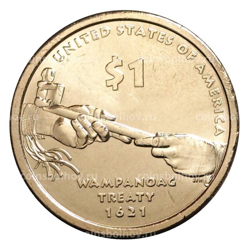 Монета 1 доллар 2011 года Сакагавея «Трубка мира» D