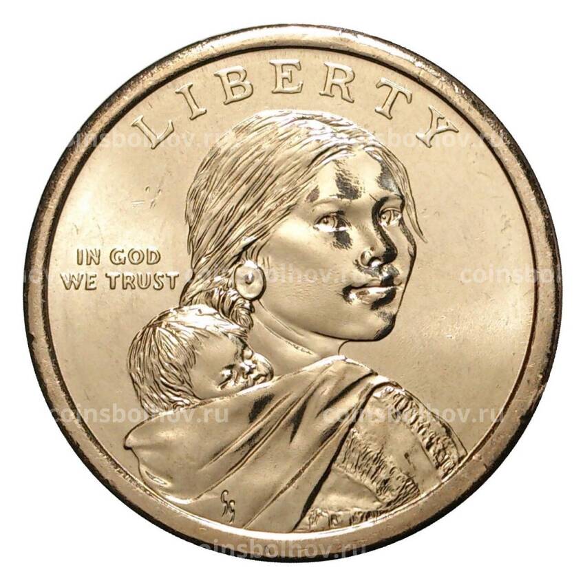 Монета 1 доллар 2011 года Сакагавея «Трубка мира» D (вид 2)