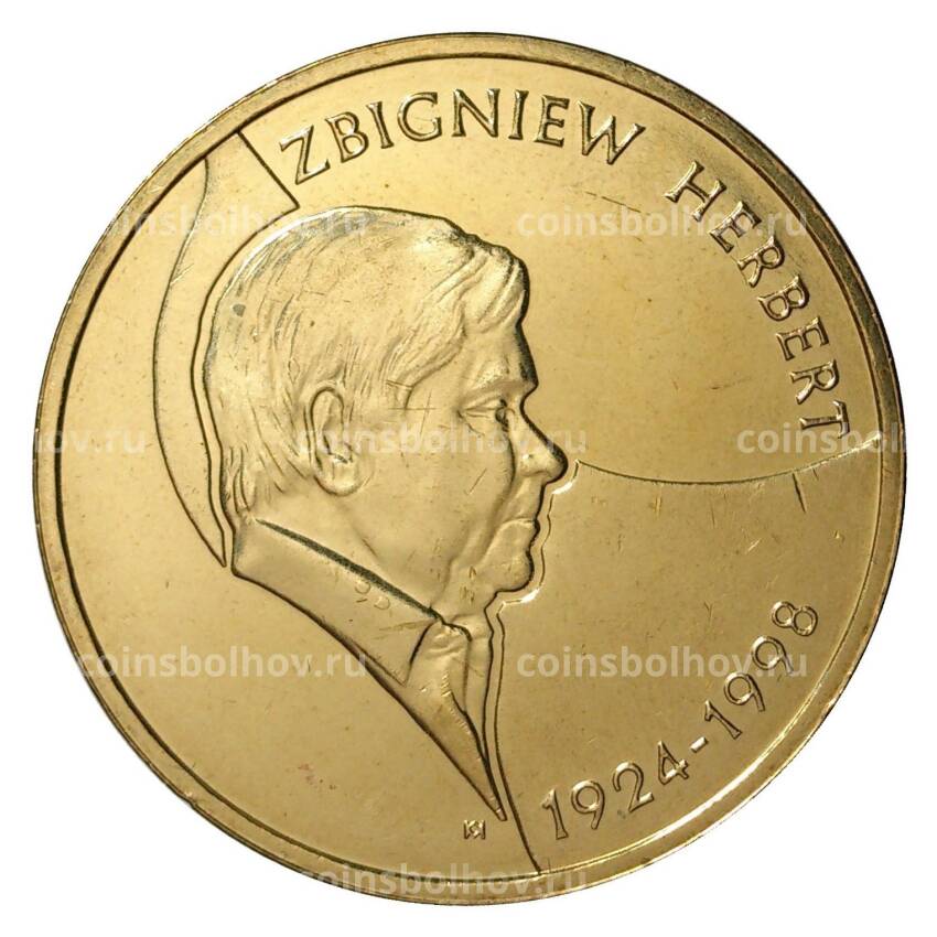 Монета 2 злотых 2008 года Збигнев Херберт