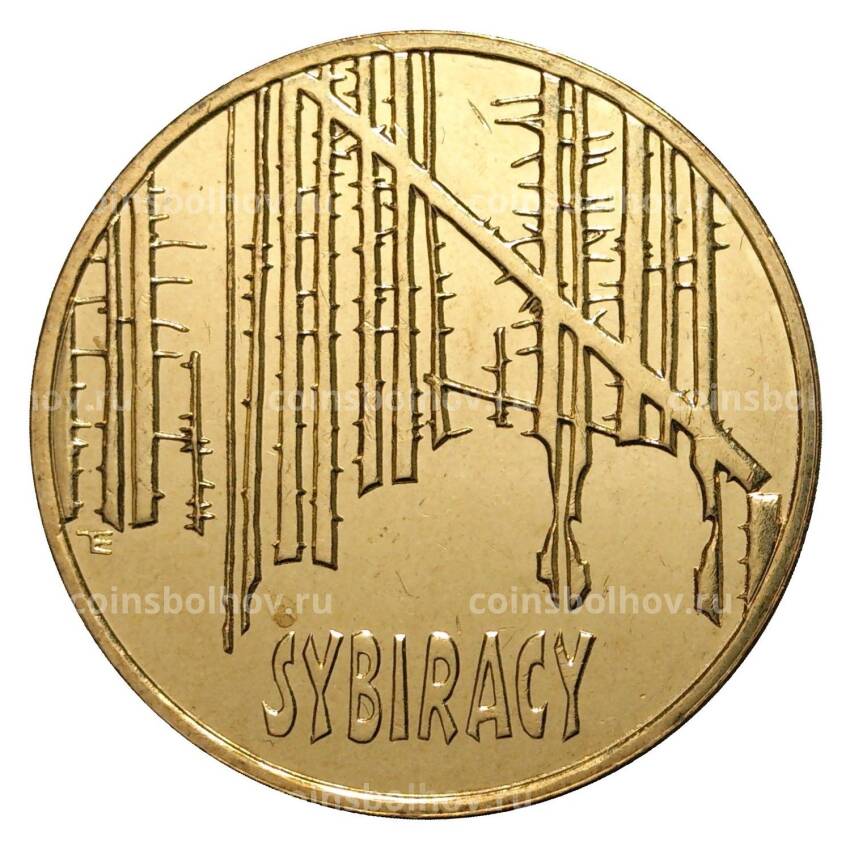 Монета 2 злотых 2008 года Сибиряки