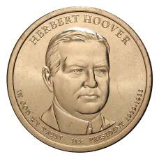 Монета 1 доллар 2014 года P Герберт Гувер 31-й президент США (аверс)