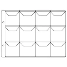Лист на 12 монет горизонтальный (аверс)